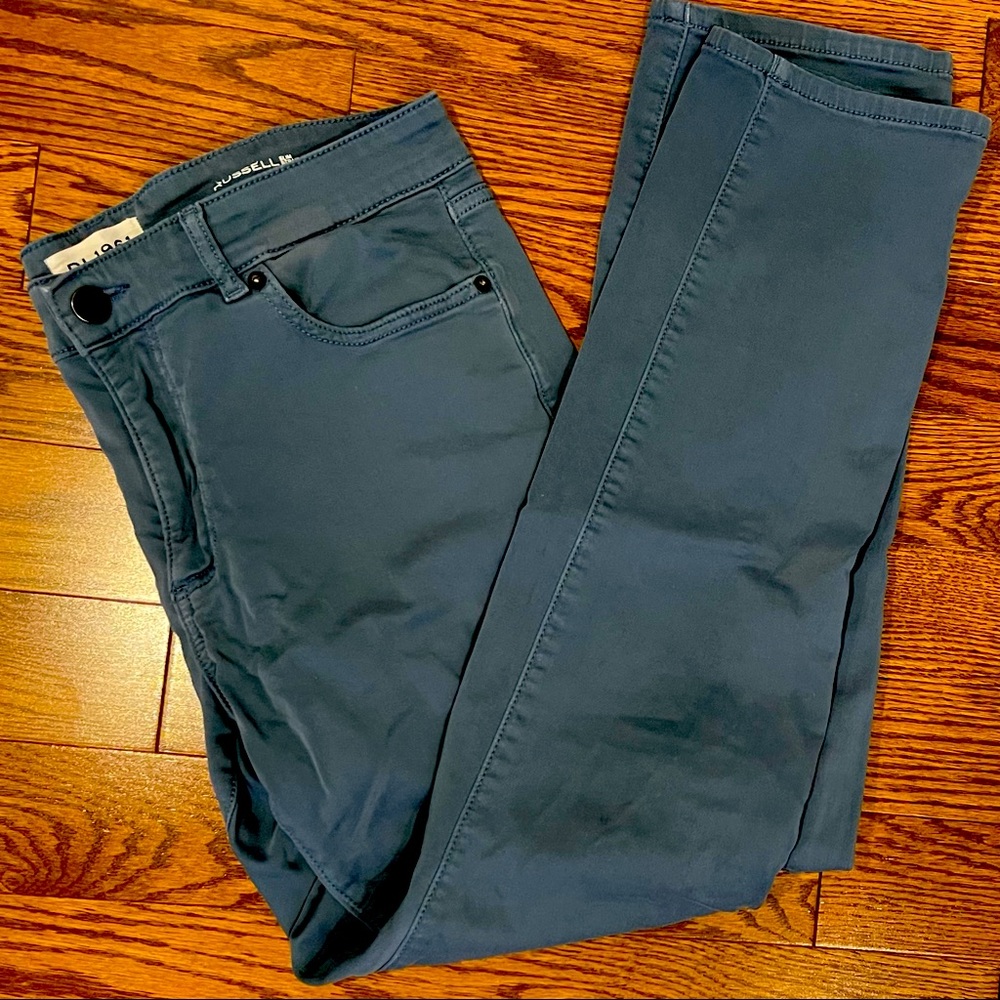 DL1961 Mens Blue Russell Slim Straight Knit Denim Jeans Pant Size 33X32